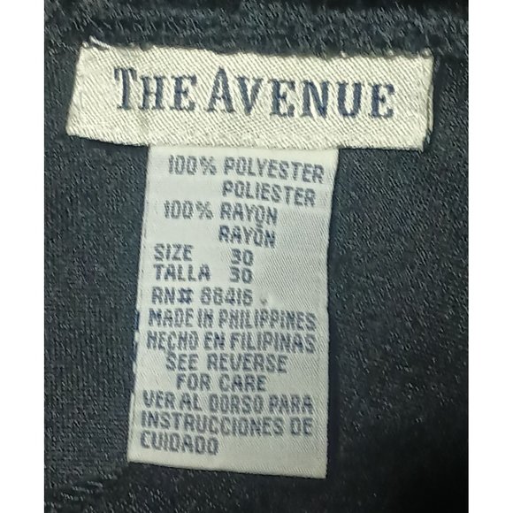 The Avenue Dress Womens Size 30 Black Velvet Gauze Midi Stretch Long Sleeve Empi - Picture 7 of 8